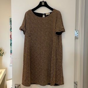 Sezane Janet Dress, black and gold tone, size XL
